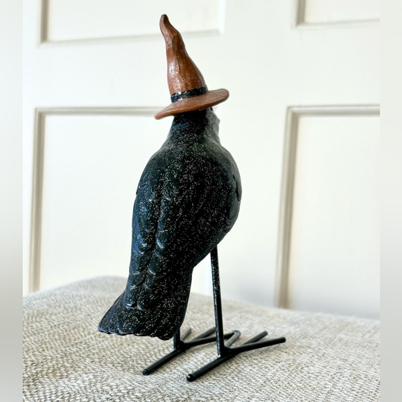 Elegant Crow in a witch hat Halloween Decor - Picture 3 of 7